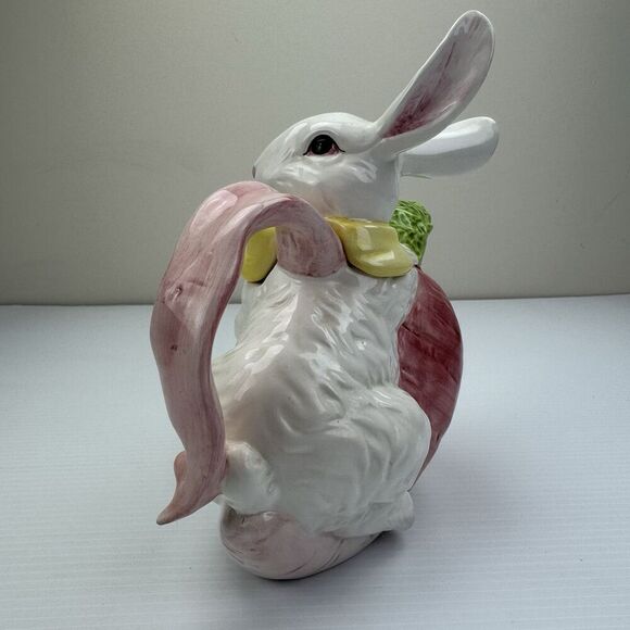 Vintage Teapot Easter Rabbit Bunny Turnip Tea Pot 2 Piece - Picture 12 of 14